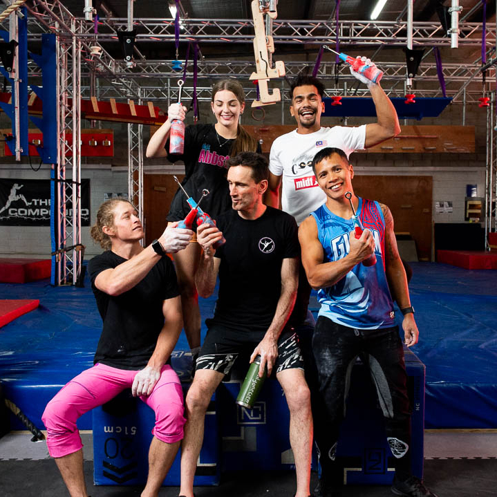 Abbey Cutts, Mat Redho, Ashlin Herbert, Clem Vertigan, Deren Perez (from left, back then front). CREDIT: Steve Taylor-Madin